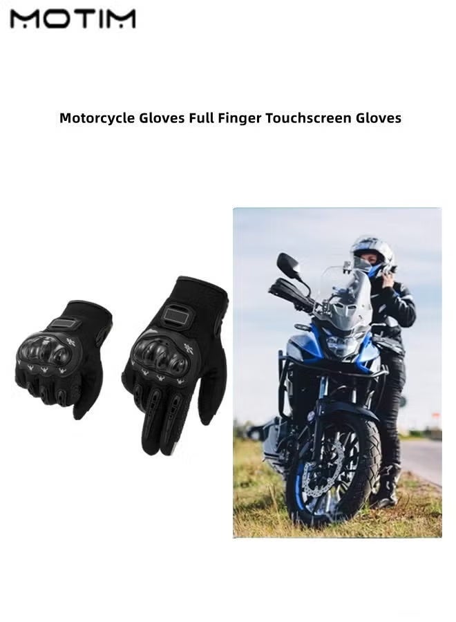 Motim Touch Screen Motorcycle Full Finger Gloves, Racing Gloves with Non Slip Rubber, Wear-Resistant, Good Grip Hard Knuckle Motorbike Protection Gloves - Image 4